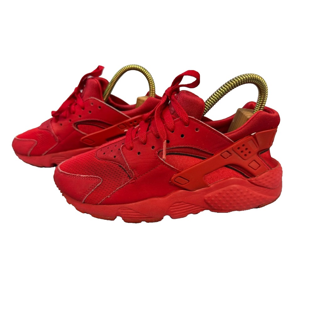 Nikeโ Air Huarache University Red Sneakers Youth Size 7 Running Shoes